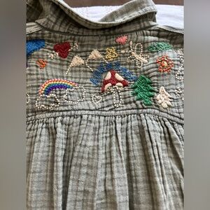 Embroidered BoHo Free People shirt